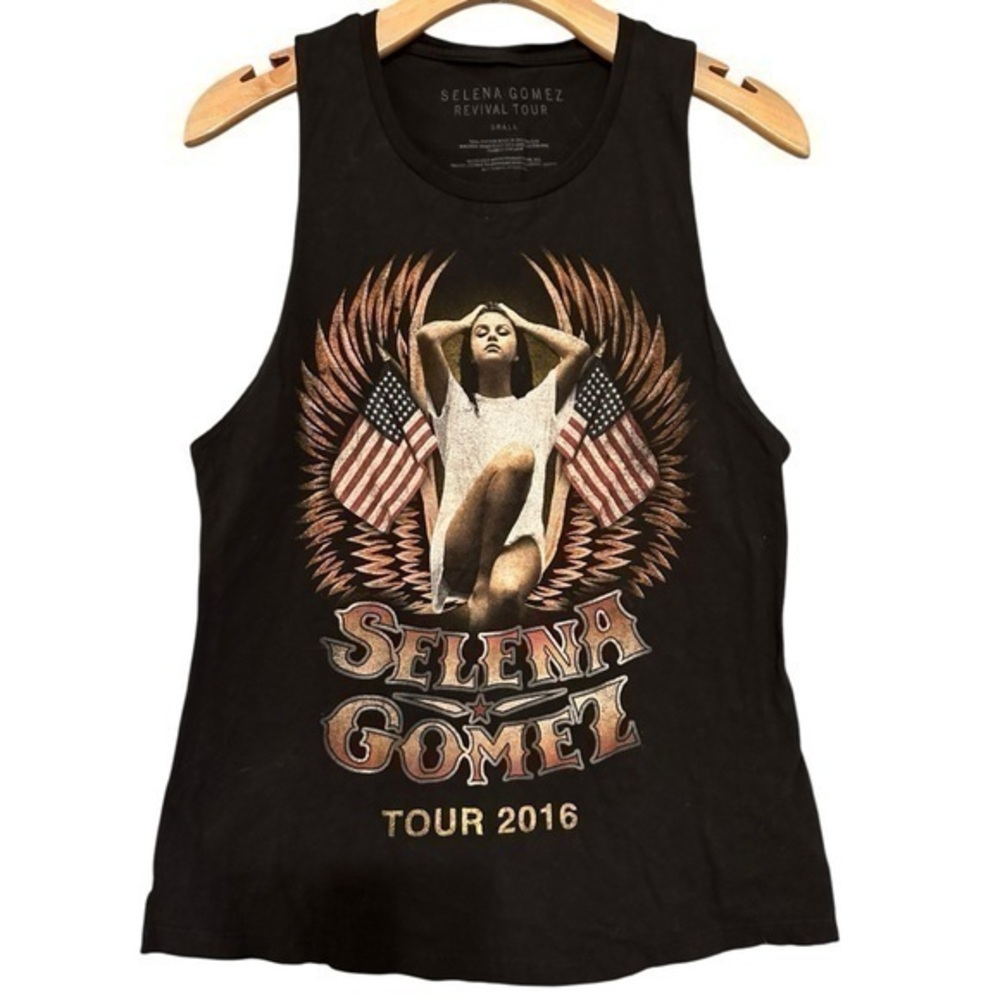 Selena Gomez Women’s Size S Black 2016 Revival Tour Concert Muscle Tank T-Shirt